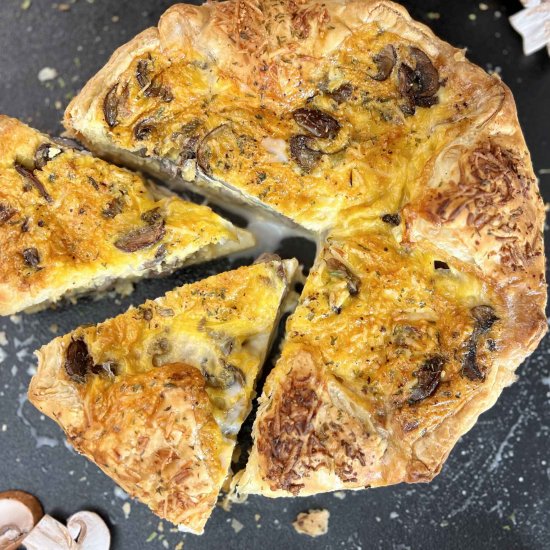 Five-cheese Mushroom Quiche