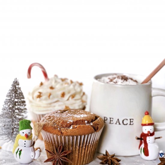 Vegan Gingerbread Muffins