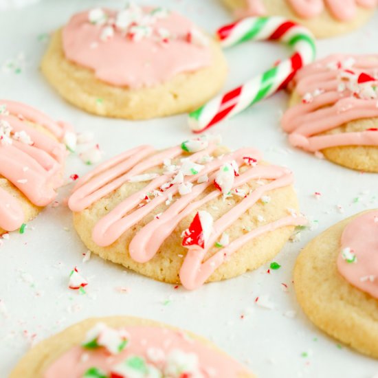 Soft Peppermint Sugar Cookies