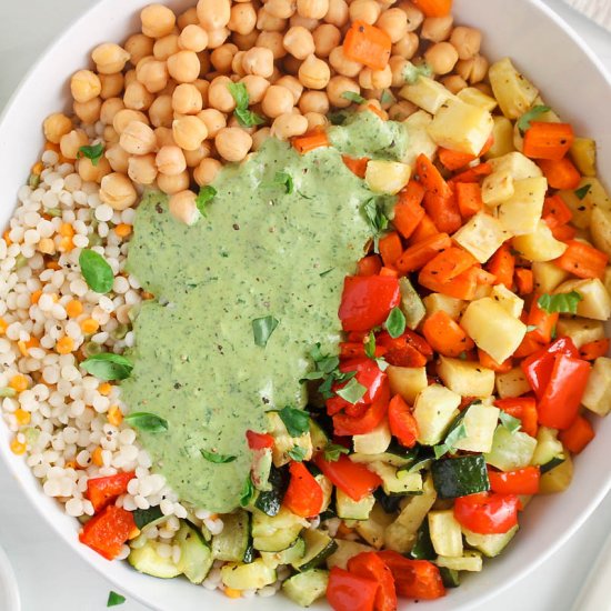 Warm Vegan Couscous Salad