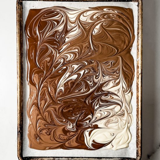 marbled chocolate bar bark