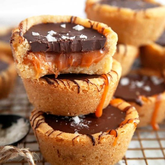 Chocolate Caramel Cookie Cups