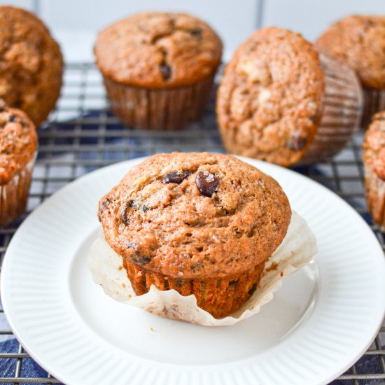 Sourdough Banana Muffins