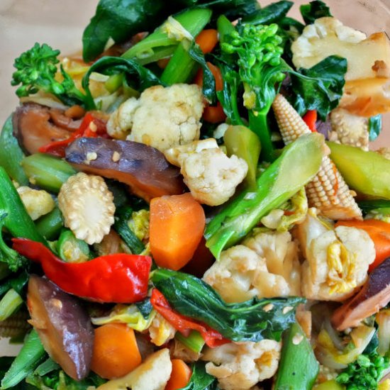 Thai mix vegetable stir-fry