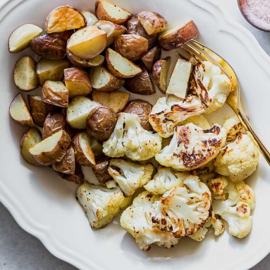 Roasted Cauliflower and Potatoes