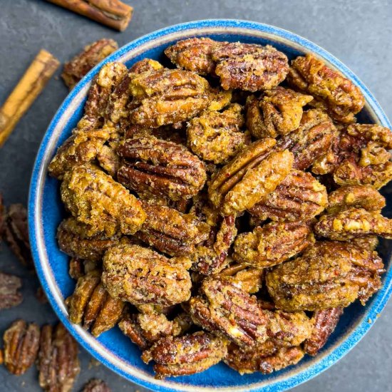 Candied Maple Bourbon Pecans