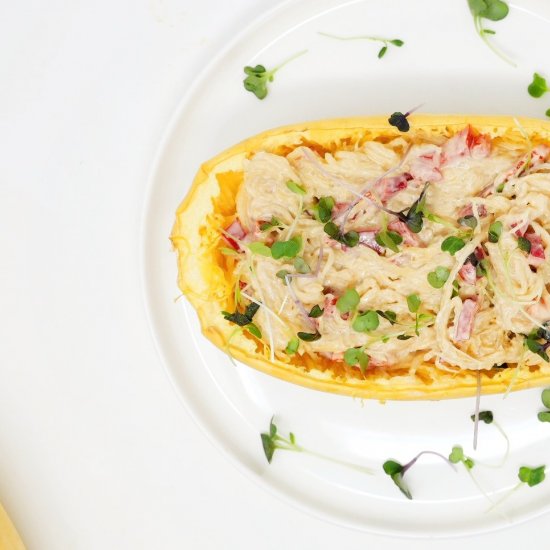 Creamy Tahini Spaghetti Squash Salad