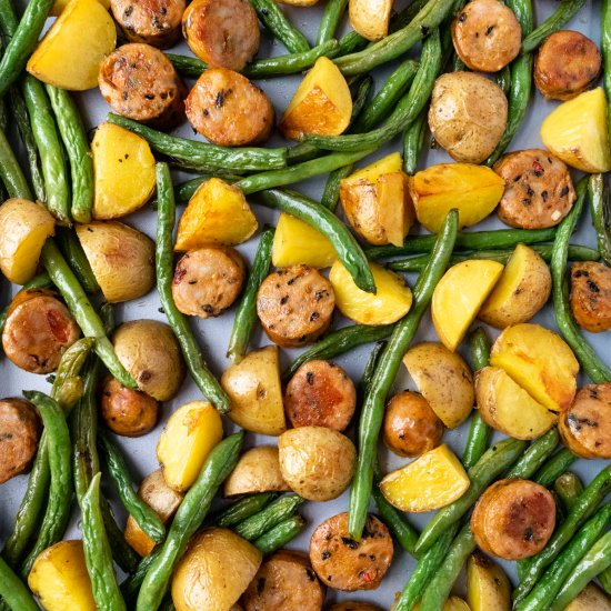 Green Beans, Potatoes, and Sausage