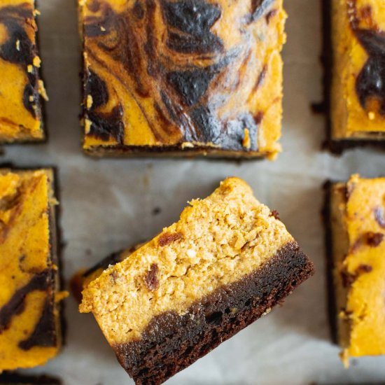 Pumpkin Cheesecake Brownies