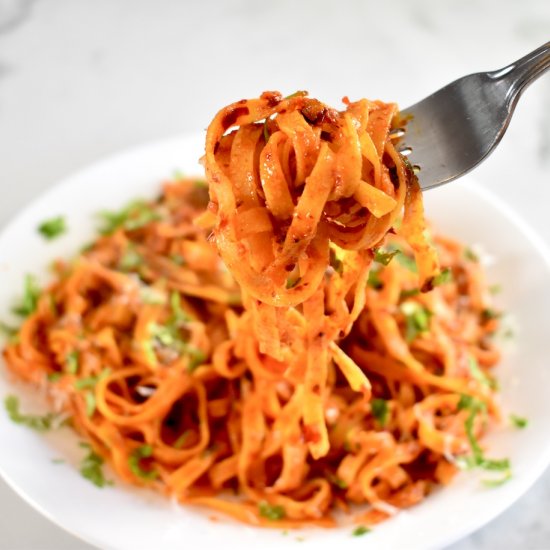 Spicy ‘Nduja and Cilantro Pasta