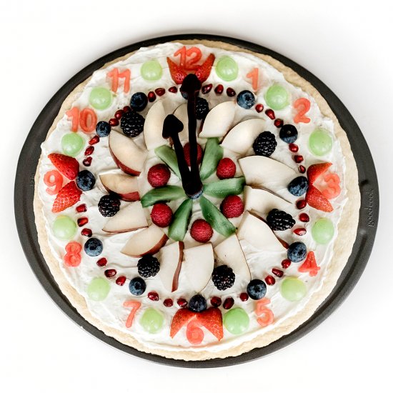 Fruit Pizza New Years Clock