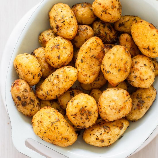 Air Fryer Roasted Canned Potatoes