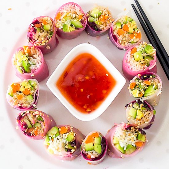 Rice Paper Rolls -with a cool twist