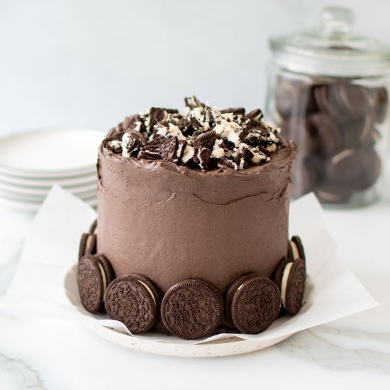 Black Cocoa Oreo Cake