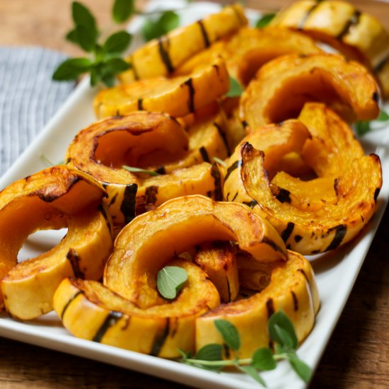 Easy Roasted Delicata Squash