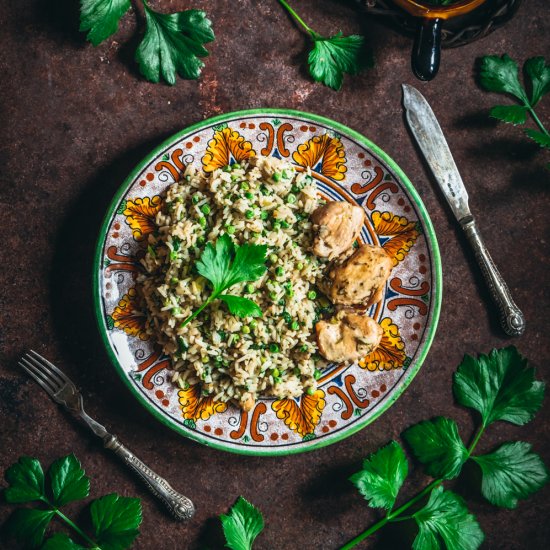 Greek-style chicken and rice