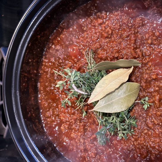 Delicious Homemade Bolognese Sauce