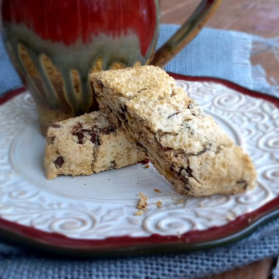 Paleo Nutty Chocolate Chip Biscotti