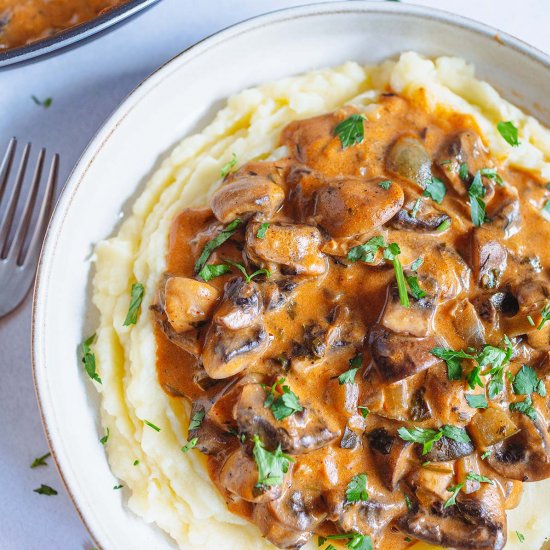 Vegan Mushroom Stroganoff