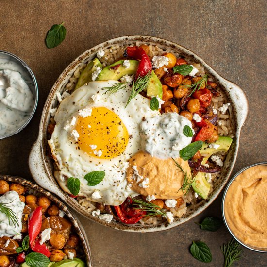 Mediterranean chickpea bowl