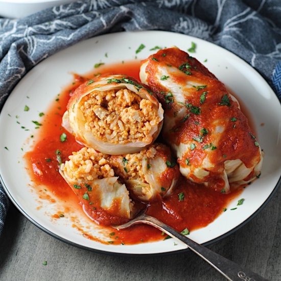 Ground Chicken Cabbage Rolls