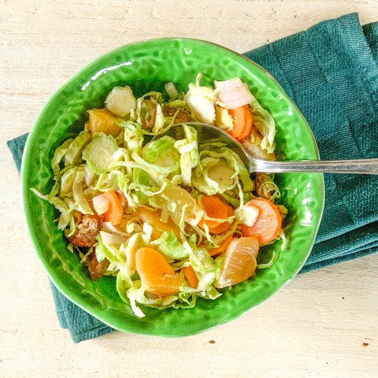 Brussels sprout clementine salad