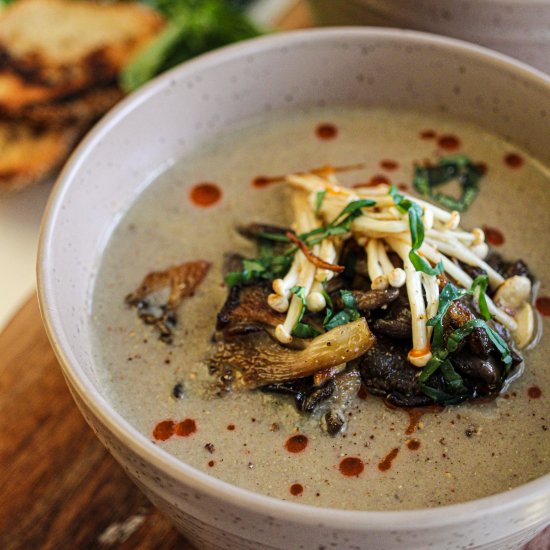 Vegan Cream of Mushroom Soup