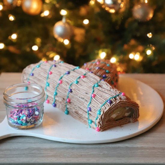 matcha chocolate bûche de Noël