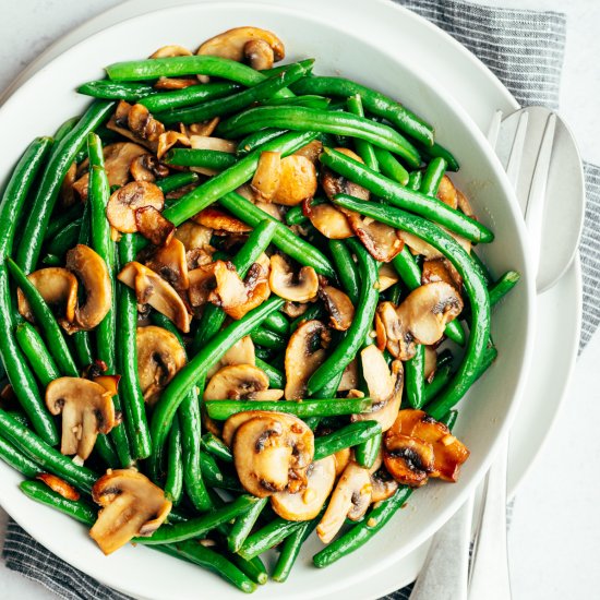 Green Beans and Mushrooms