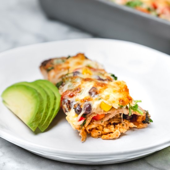 Healthy Chicken Enchiladas