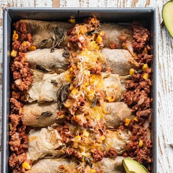 Easy Ground Turkey Enchiladas