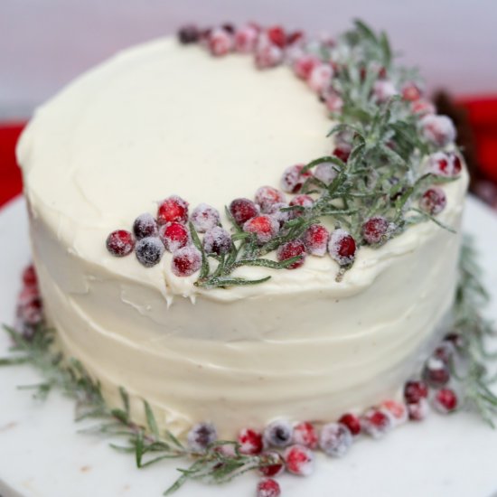 Spice Cake with Eggnog Buttercream