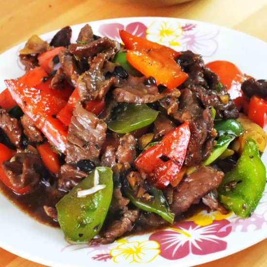 Beef with black bean sauce