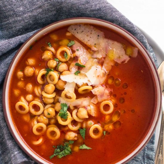 Smoky Tomato Soup with Pasta