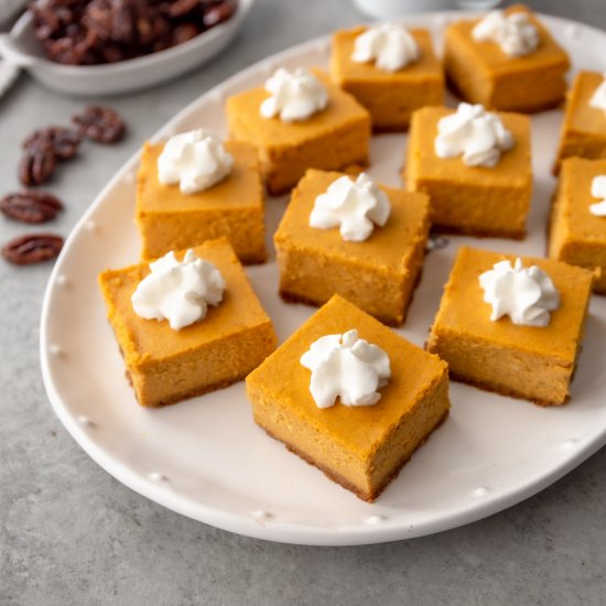 Pumpkin Cheesecake Bars