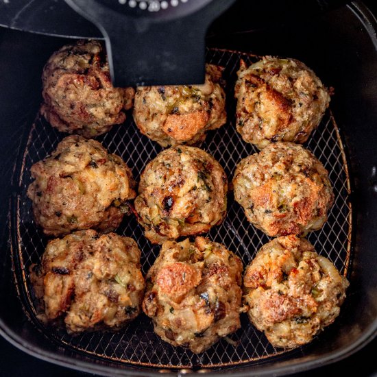 Air Fryer Stuffing Balls