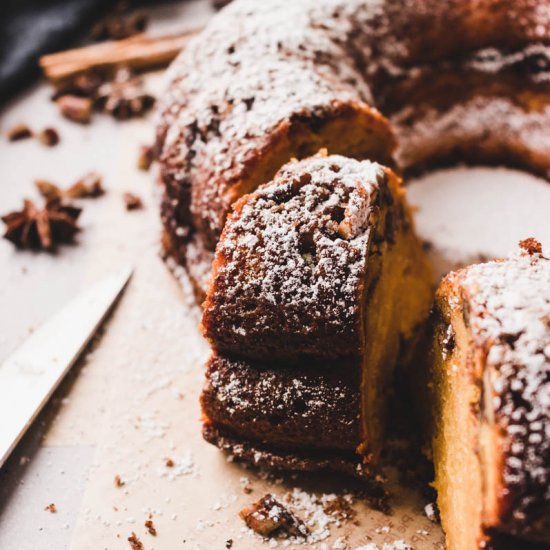 Pumpkin Pecan Coffee Cake