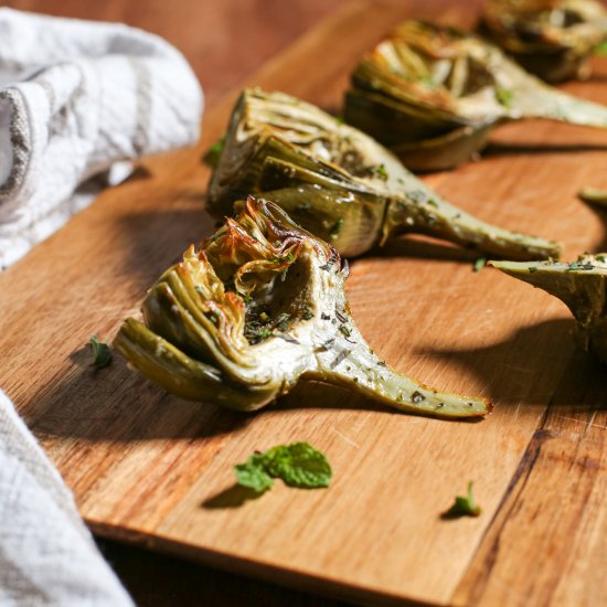 Whole30 Roasted Artichokes