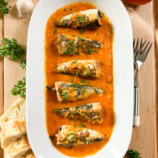 Spanish Sardines in Tomato Sauce