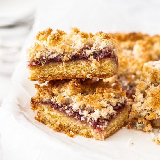 Raspberry Coconut Slice