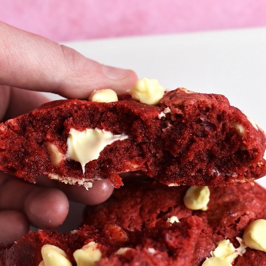 Bakery Style Red Velvet Cookies