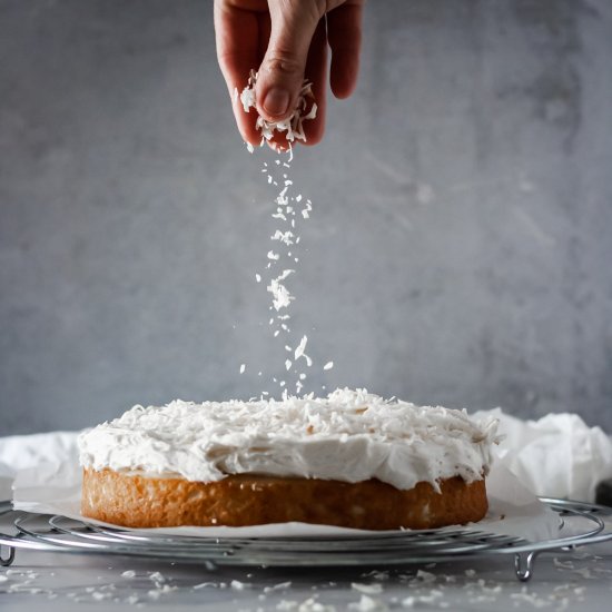 Raffaello cake, almond coconut cake