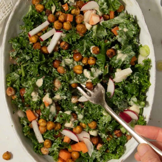 Kale Salad with Tahini Dressing