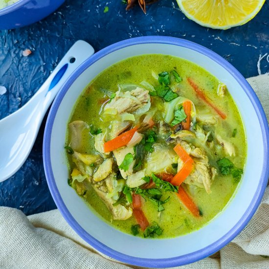 Simple Lemon Coriander Chicken Soup