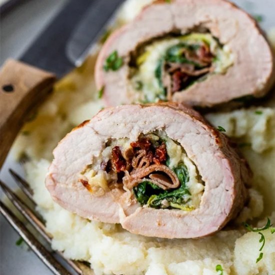 Spinach Stuffed Pork Tenderloin