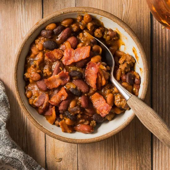 Cowboy Baked Beans with Ground Beef