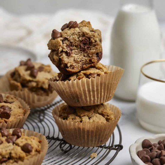 Banana Chocolate Chip Oat Muffins