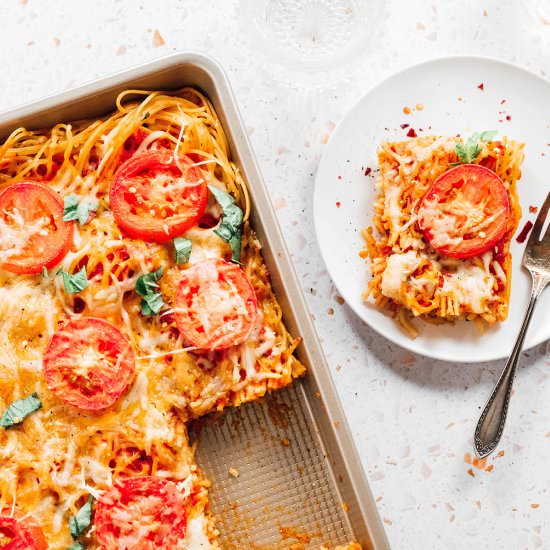 Spaghetti Pizza