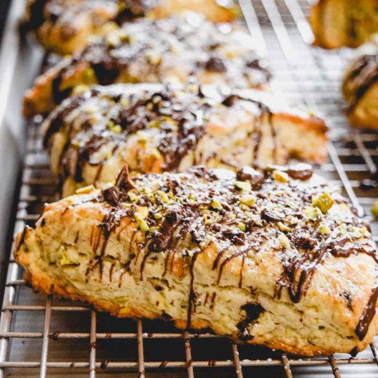 Chocolate Chip Pistachio Scones