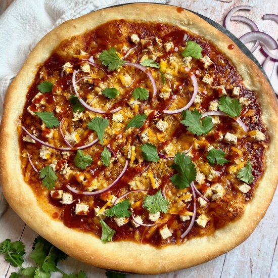 Vegan BBQ Chicken Pizza